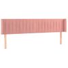 Cabecero Cama | Panel De Cabecera De Terciopelo Rosa 183x16x78/88 Cm Cfw8214519