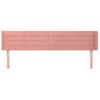 Cabecero Cama | Panel De Cabecera De Terciopelo Rosa 183x16x78/88 Cm Cfw1549374