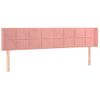 Cabecero Cama | Panel De Cabecera De Terciopelo Rosa 183x16x78/88 Cm Cfw6249613