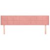 Cabecero Cama | Panel De Cabecera De Terciopelo Rosa 183x16x78/88 Cm Cfw6249613