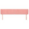 Cabecero Cama | Panel De Cabecera De Terciopelo Rosa 183x23x78/88 Cm Cfw7579119