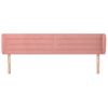 Cabecero Cama | Panel De Cabecera De Terciopelo Rosa 183x23x78/88 Cm Cfw6216228