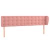 Cabecero Cama | Panel De Cabecera De Terciopelo Rosa 183x23x78/88 Cm Cfw1875286