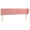 Cabecero Cama | Panel De Cabecera De Terciopelo Rosa 183x23x78/88 Cm Cfw4215023