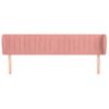 Cabecero Cama | Panel De Cabecera De Terciopelo Rosa 183x23x78/88 Cm Cfw4215023