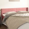 Cabecero Cama | Panel De Cabecera De Terciopelo Rosa 203x16x78/88 Cm Cfw1704411