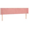 Cabecero Cama | Panel De Cabecera De Terciopelo Rosa 203x16x78/88 Cm Cfw2738052