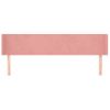 Cabecero Cama | Panel De Cabecera De Terciopelo Rosa 203x16x78/88 Cm Cfw2738052