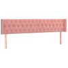 Cabecero Cama | Panel De Cabecera De Terciopelo Rosa 203x16x78/88 Cm Cfw9400228