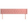 Cabecero Cama | Panel De Cabecera De Terciopelo Rosa 203x16x78/88 Cm Cfw9400228