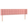 Cabecero Cama | Panel De Cabecera De Terciopelo Rosa 203x16x78/88 Cm Cfw7235736