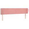 Cabecero Cama | Panel De Cabecera De Terciopelo Rosa 203x23x78/88 Cm Cfw5015562