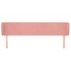 Cabecero Cama | Panel De Cabecera De Terciopelo Rosa 203x23x78/88 Cm Cfw5015562