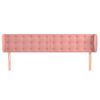 Cabecero Cama | Panel De Cabecera De Terciopelo Rosa 203x23x78/88 Cm Cfw9880896