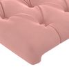 Cabecero Cama | Panel De Cabecera De Terciopelo Rosa 203x23x78/88 Cm Cfw4362633