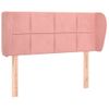 Cabecero Cama | Panel De Cabecera De Terciopelo Rosa 83x23x78/88 Cm Cfw3101465