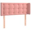 Cabecero Cama | Panel De Cabecera De Terciopelo Rosa 93x16x78/88 Cm Cfw9969222