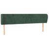 Cabecero Cama | Panel De Cabecera De Terciopelo Verde Oscuro 163x23x78/88 Cm Cfw6123042