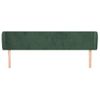 Cabecero Cama | Panel De Cabecera De Terciopelo Verde Oscuro 163x23x78/88 Cm Cfw6123042