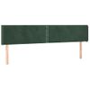 Cabecero Cama | Panel De Cabecera De Terciopelo Verde Oscuro 203x16x78/88 Cm Cfw1798581