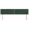 Cabecero Cama | Panel De Cabecera De Terciopelo Verde Oscuro 203x16x78/88 Cm Cfw1798581