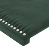 Cabecero Cama | Panel De Cabecera De Terciopelo Verde Oscuro 203x16x78/88 Cm Cfw1798581