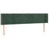 Cabecero Cama | Panel De Cabecera De Terciopelo Verde Oscuro 203x16x78/88 Cm Cfw8420084