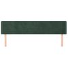 Cabecero Cama | Panel De Cabecera De Terciopelo Verde Oscuro 203x16x78/88 Cm Cfw8420084