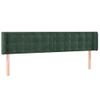 Cabecero Cama | Panel De Cabecera De Terciopelo Verde Oscuro 203x16x78/88 Cm Cfw6190058