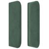 Cabecero Cama | Panel De Cabecera De Terciopelo Verde Oscuro 203x16x78/88 Cm Cfw6190058