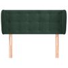 Cabecero Cama | Panel De Cabecera De Terciopelo Verde Oscuro 83x23x78/88 Cm Cfw7431531