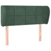 Cabecero Cama | Panel De Cabecera De Terciopelo Verde Oscuro 83x23x78/88 Cm Cfw6921522