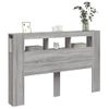 Cabecero Cama Led | Panel De Cabecera Madera Ingeniería Gris Sonoma 160x18,5x103,5 Cm Cfw7146476