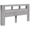 Cabecero Cama Led | Panel De Cabecera Madera Ingeniería Gris Sonoma 180x18,5x103,5 Cm Cfw4444846