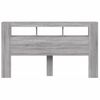 Cabecero Cama Led | Panel De Cabecera Madera Ingeniería Gris Sonoma 180x18,5x103,5 Cm Cfw4444846