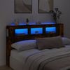 Cabecero Cama Led | Panel De Cabecera Madera Ingeniería Roble Ahumado 180x18,5x103,5 Cm Cfw7978180