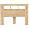 Cabecero Cama Led | Panel De Cabecera Madera Ingeniería Roble Sonoma 140x18,5x103,5 Cm Cfw4528189