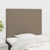 Juego De 2 Cabeceros Cama | Panel De Cabecera De Tela Gris Taupe 100x5x78/88 Cm Cfw5804495