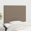 Juego De 2 Cabeceros Cama | Panel De Cabecera De Tela Gris Taupe 90x5x78/88 Cm Cfw2680341