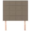 Juego De 2 Cabeceros Cama | Panel De Cabecera De Tela Gris Taupe 90x5x78/88 Cm Cfw3649237