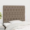 Juego De 2 Cabeceros Cama | Panel De Cabecera De Tela Gris Taupe 90x7x78/88 Cm Cfw7094131