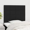 Juego De 2 Cabeceros Cama | Panel De Cabecera De Tela Negro 80x5x78/88 Cm Cfw9423808