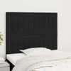 Juego De 2 Cabeceros Cama | Panel De Cabecera De Tela Negro 80x5x78/88 Cm Cfw4220941