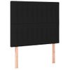 Juego De 2 Cabeceros Cama | Panel De Cabecera De Tela Negro 80x5x78/88 Cm Cfw4220941