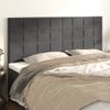 Juego De 4 Cabeceros Cama | Panel De Cabecera De Terciopelo Gris Oscuro 80x5x78/88 Cm Cfw6679575