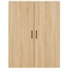 Aparador Alto | Aparador De Comedor | Armario De Cocina Madera Contrachapada Color Roble 69,5x34x180 Cm Cfw7985703