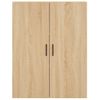 Aparador Alto | Aparador De Comedor | Armario De Cocina Madera Contrachapada Color Roble 69,5x34x180 Cm Cfw4250757