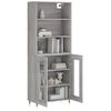 Aparador Alto | Aparador De Comedor | Armario De Cocina Madera Contrachapada Gris Sonoma 69,5x34x180 Cm Cfw1836619