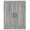 Aparador Alto | Aparador De Comedor | Armario De Cocina Madera Contrachapada Gris Sonoma 69,5x34x180 Cm Cfw6373275