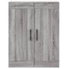 Aparador Alto | Aparador De Comedor | Armario De Cocina Madera Contrachapada Gris Sonoma 69,5x34x180 Cm Cfw1964523